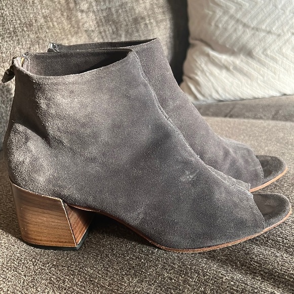 ALBERTO FERMANI SOLARA PEEP TOE SOFTY LAVAGNA ANKLE SUEDE BOOTS SIZE 36.5 US 6.5 - Picture 13 of 13